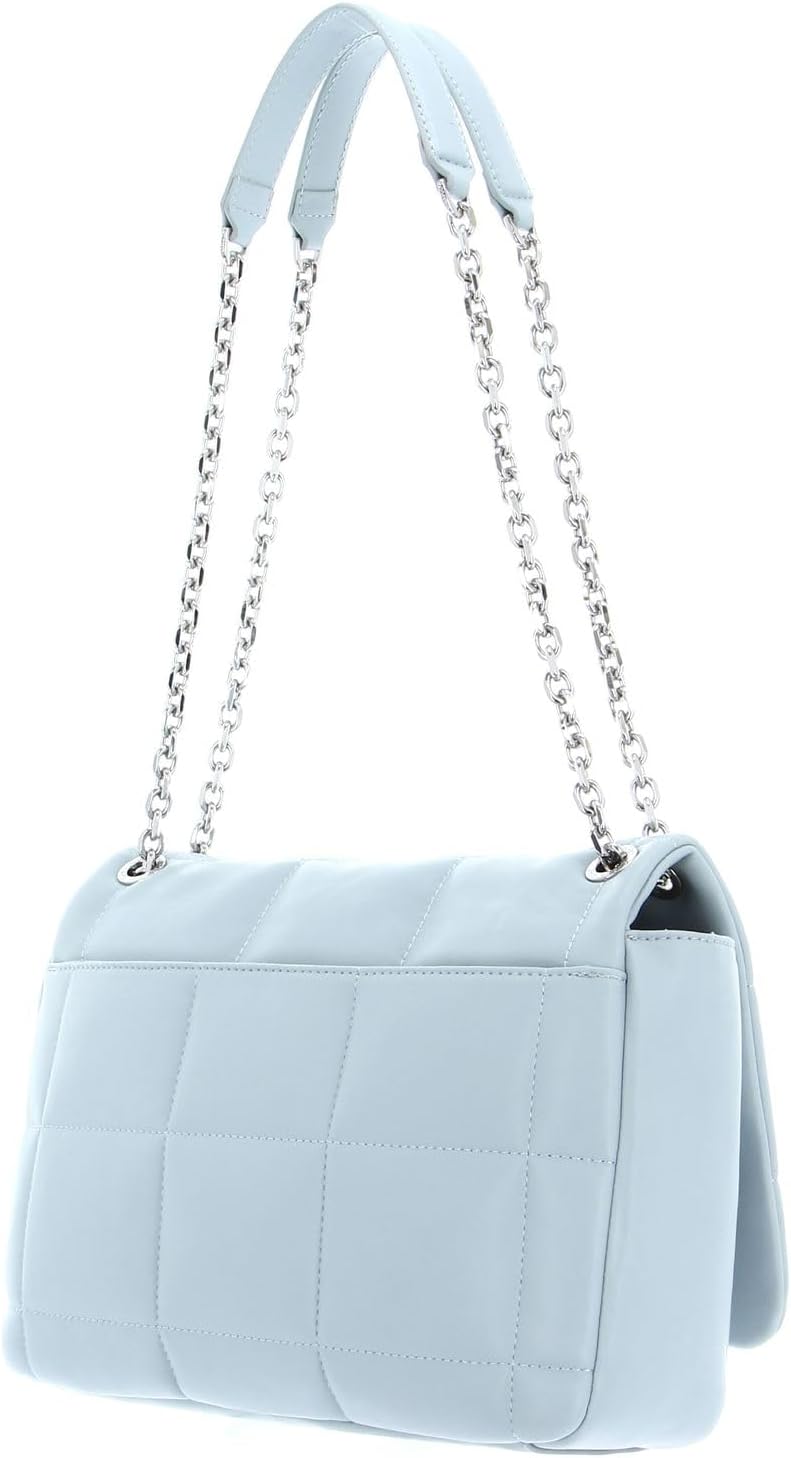 Calvin Klein Re-Lock Quilt Shoulder Bag Pearl Blue