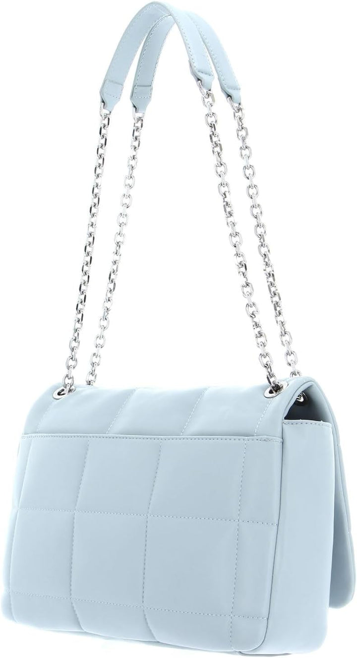 Calvin Klein Re-Lock Quilt Shoulder Bag Pearl Blue