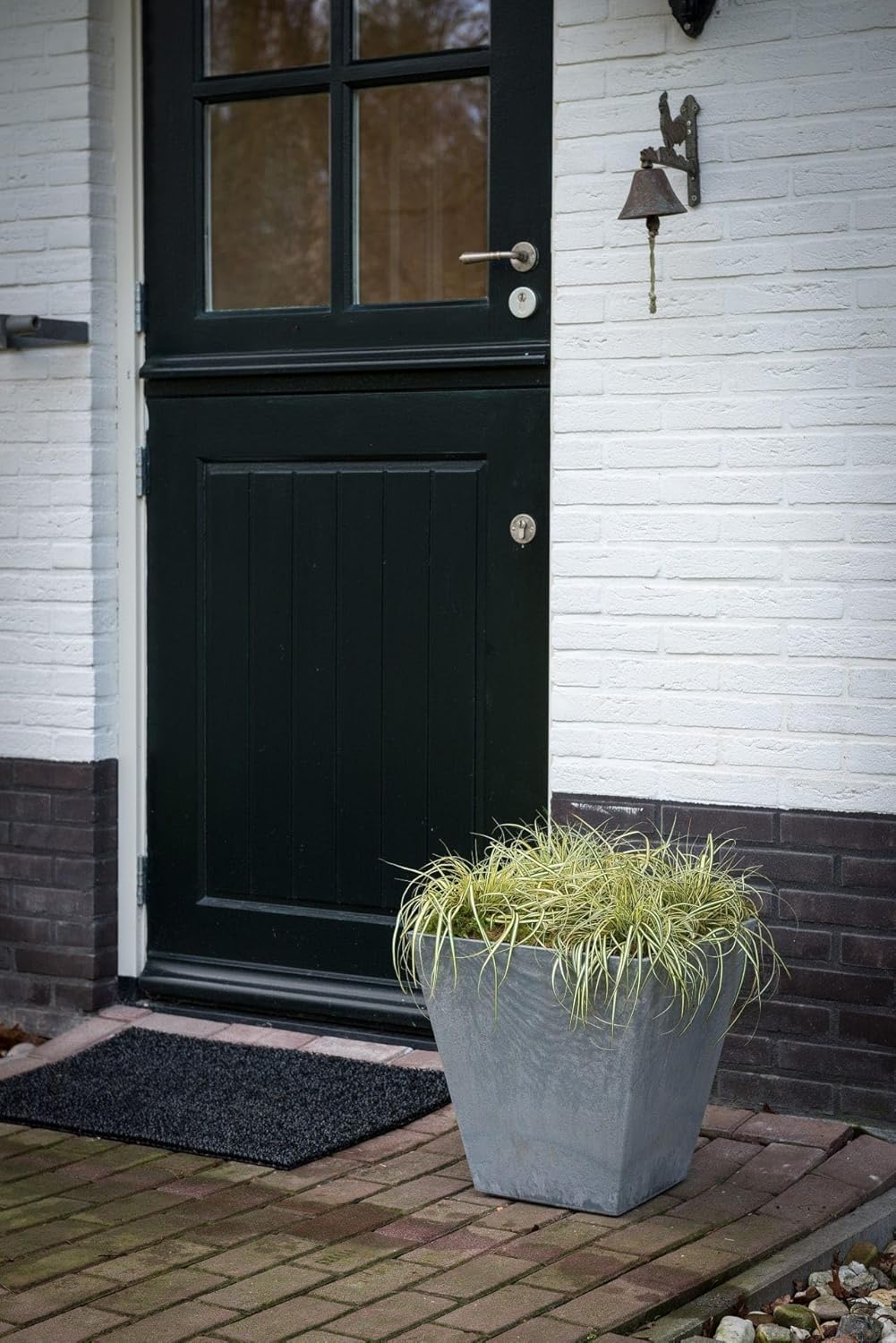 Artstone TrendLine Blumentopf Ella schwarz 35 x 35 cm Pflanztopf mit Drainage Pflanzkübel