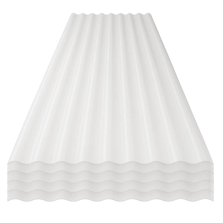 StormGuard Set mit 5 gewellten PVC-Platten – 90 x 200 cm transparent – wasserdichte Dachplatte – Ver