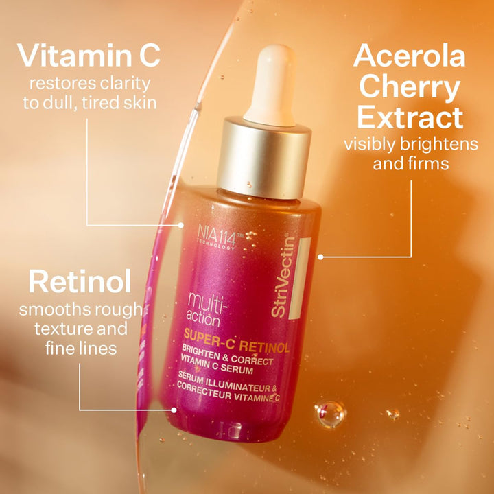 StriVectin SUPER-C RETINOL brighten&correct vitamin C seru 320755 orange 30 ml (1er Pack) Multi-Acti