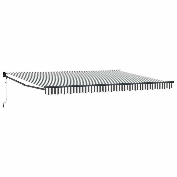 vidaXL Markise Einziehbar Anthrazit und Weiss 4,5x3 m Stoff & Aluminium 4.5 x 3 m Anthrazit und Schw