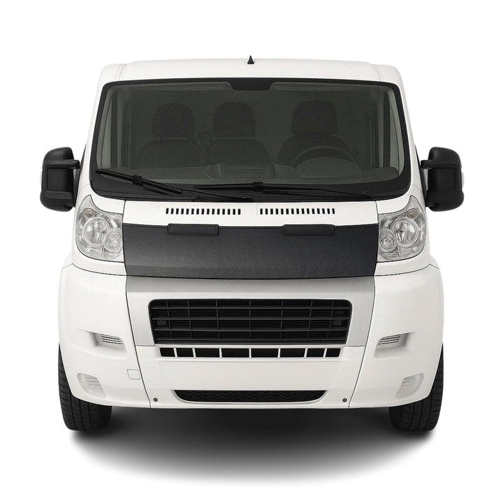 OMAC Haubenbra Steinschlagschutz Bonnet Bra kompatibel mit FIAT Ducato 2006-2014 Carbon Halb Schwarz