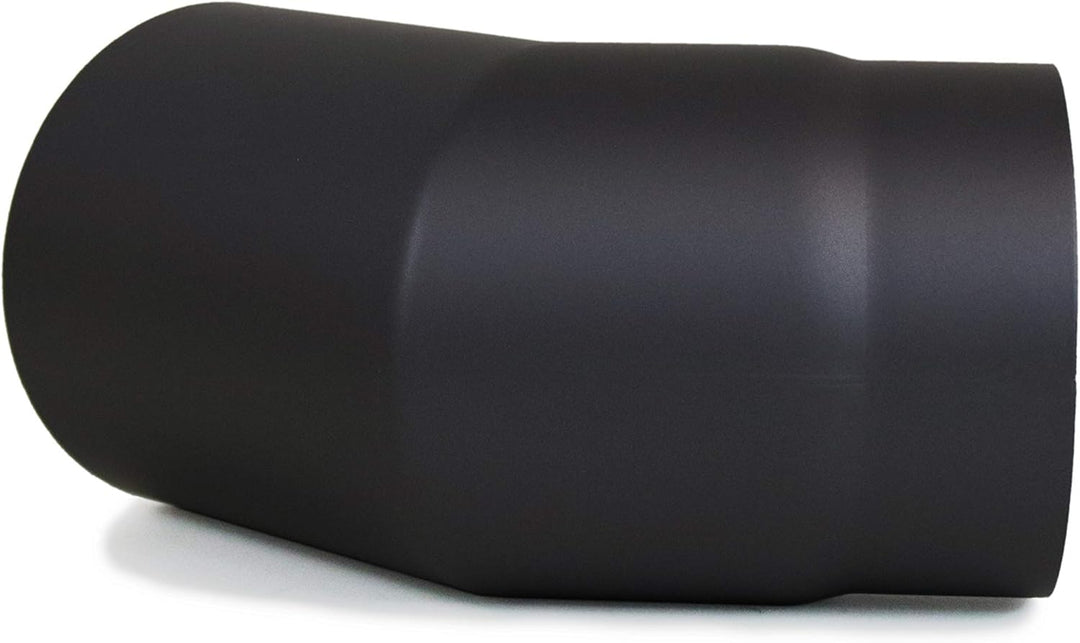 LANZZAS Ofenrohr Bogen 45° Grad im Durchmesser, DN, Ø 150 mm, in der Farbe: schwarz-metallic - weite