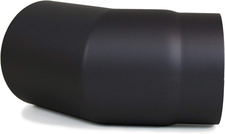 LANZZAS Ofenrohr Bogen 45° Grad im Durchmesser, DN, Ø 150 mm, in der Farbe: schwarz-metallic - weite