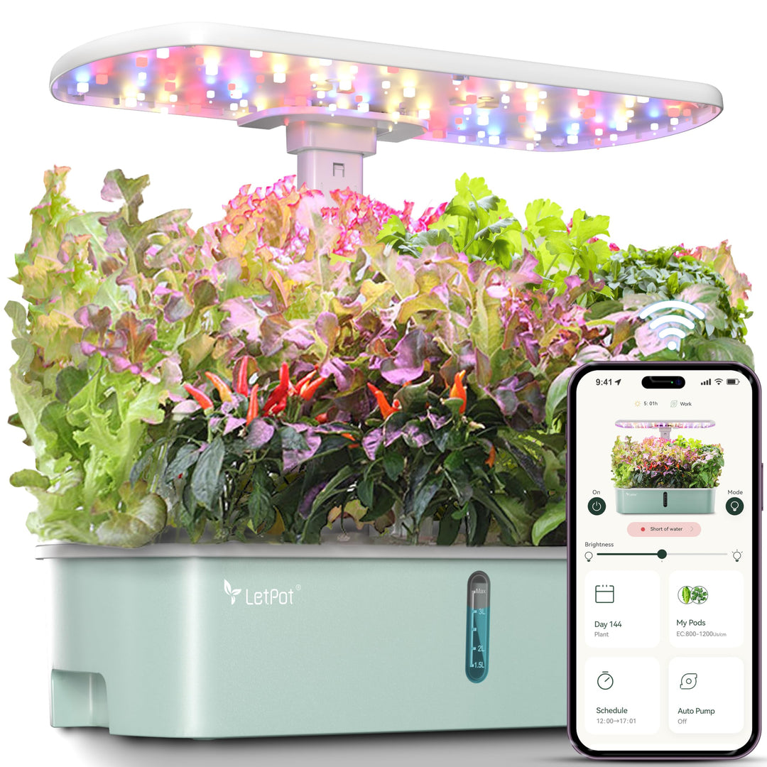 LetPot LPH-Air WiFi Hydroponisches Anzuchtsystem, 10 Hülsen Smart Herb Garden Kit für Innenräume, In
