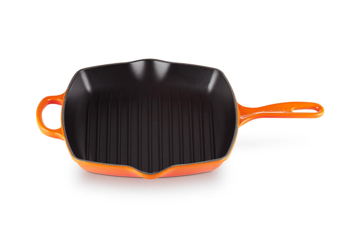 LE CREUSET Signature Gusseisen-Grillpfanne, Quadratisch, 26 cm, Für alle Herdarten inkl. Induktion g