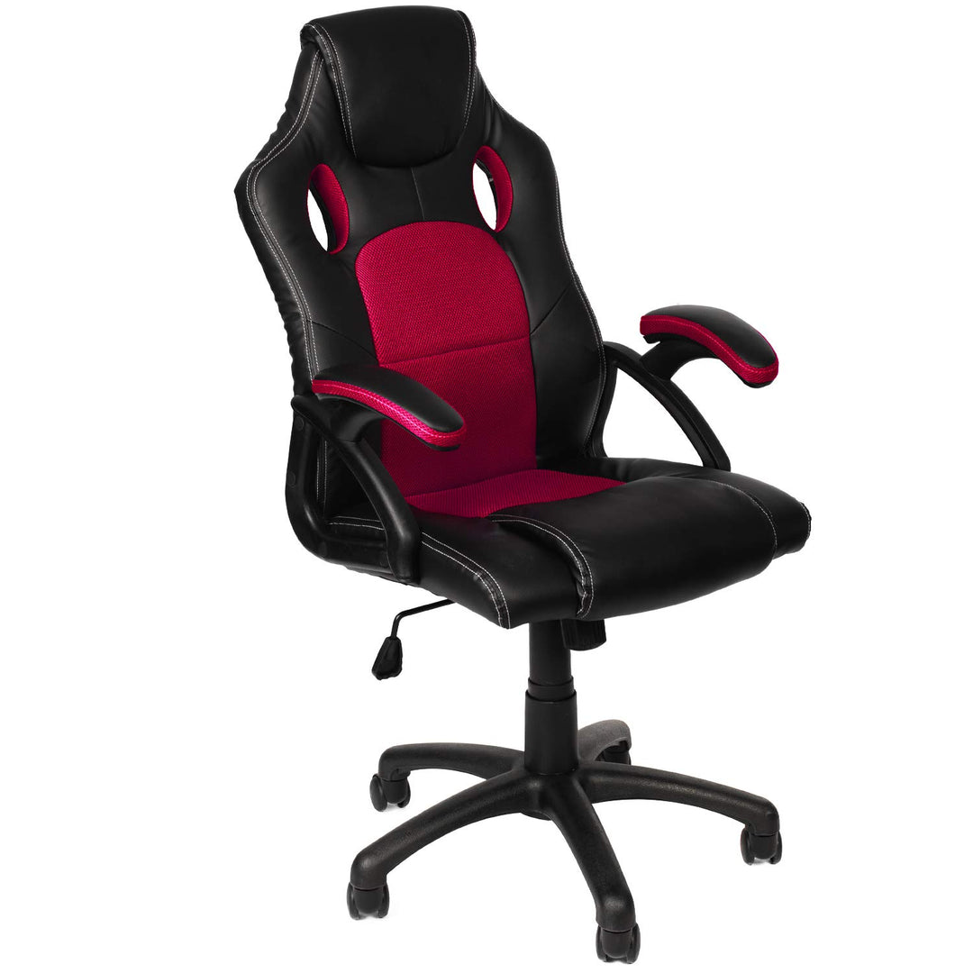 Panorama24 Gamer Stuhl Gaming Schreibtischstuhl Chefsessel Bürostuhl Ergonomisch, Weinrot, 9 Farbvar