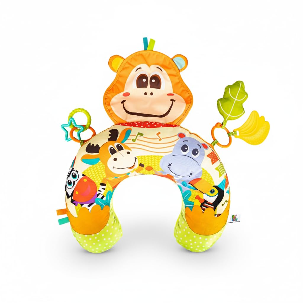 BALIBAZOO Tummy Time Bauchlage Kissen Baby - BPA-Frei Spielkissen ab 0+ Monaten - Sensorisch Bauchki