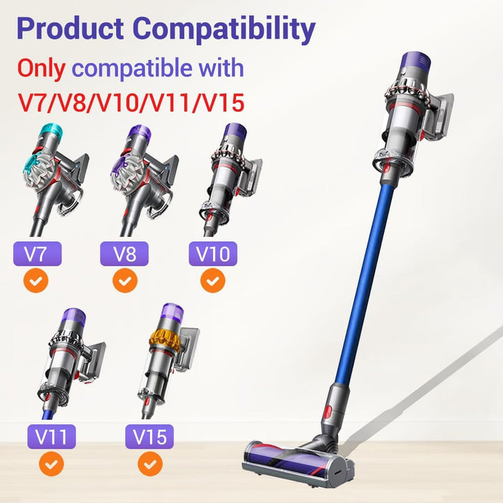 Bürste Ersatzteile kompatibel für Dyson Staubsauger V7, V8, V10, V11, V15-50W Ersatzbürste mit Direk