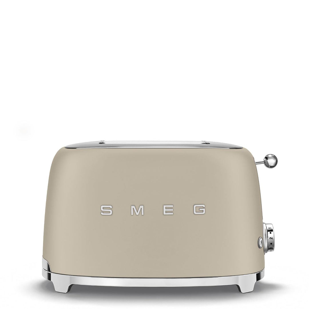 Smeg, 2x2 TSF01MLMEU -Toaster, 2 Schlitze für 2 Scheiben, 6 Vergoldungsniveaus, Heizfunktion, Abtau-