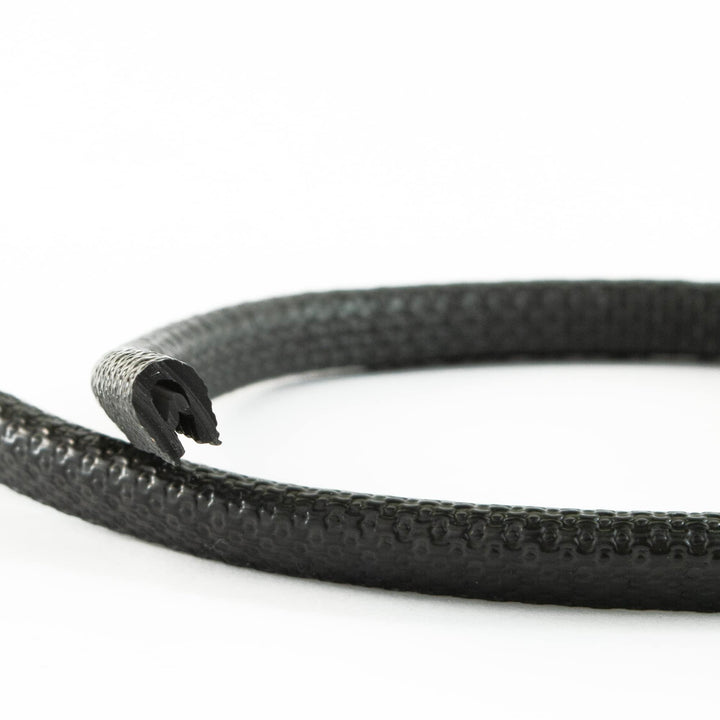 EUTRAS [10m] Kantenschutz 0,5-1,5 mm schwarz – hält ohne Kleber – perfekt für Bleche und Autotüren –