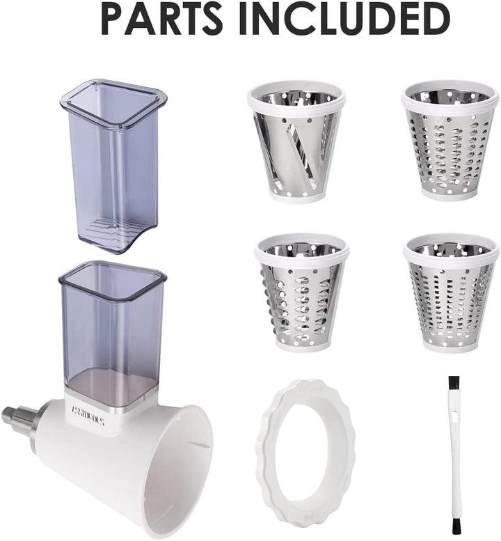 Gemüseschneider für Kitchenaid Zubehör, Slicer Shredder Aufsätze für Kitchenaid Mixer, Zerkleinerer-