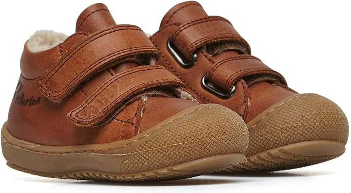 NATURINO Lauflernschuhe mit Wollfutter, Cognac