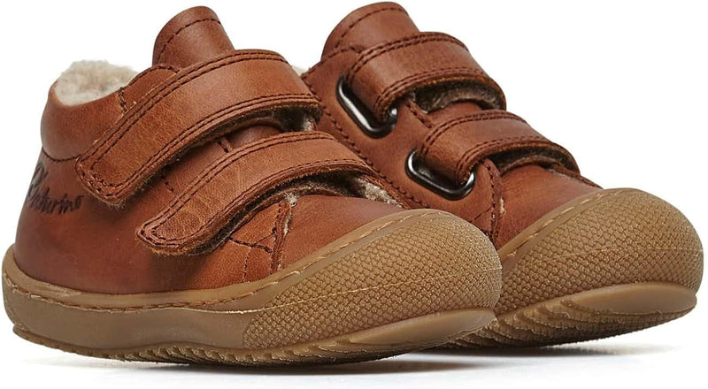 NATURINO Lauflernschuhe mit Wollfutter, Cognac