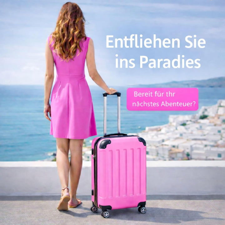 INVIDA® 4-TLG. Hartschalenkofferset Hartschalenkoffer Trolley Koffer Reisekoffer Reisekofferset Gepä