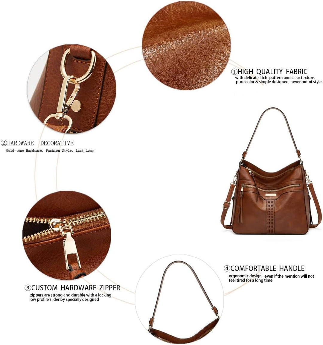 BUKESIYI Damen Tasche Handtasche Umhängetasche Schultertasche Frauen Kulturbeutel Weekender Klein PU