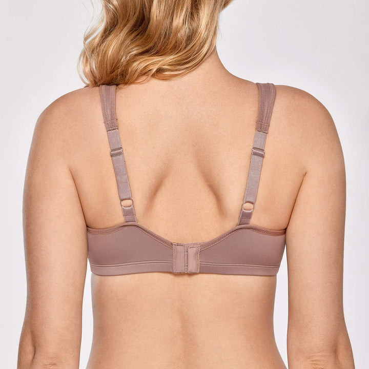 DELIMIRA Damen Minimizer BH mit Bügel Grosse Brüste Starker Halt Seamless Tshirt BHS Soft 75B Mochac