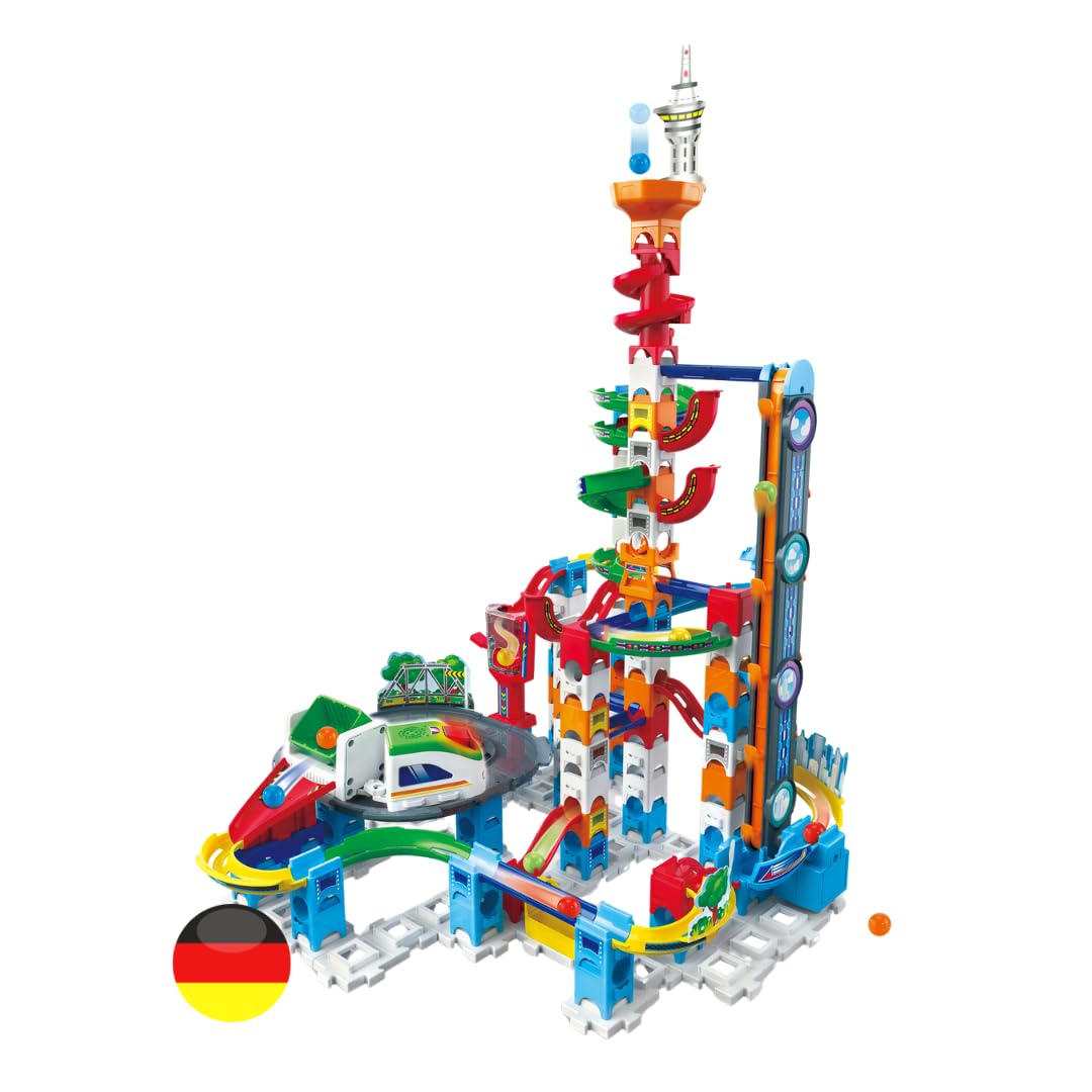 VTech Marble Rush – Super Sky Tower Set XL300 E – Interaktives Kugelbahn-Set – Für Kinder von 4-12 J