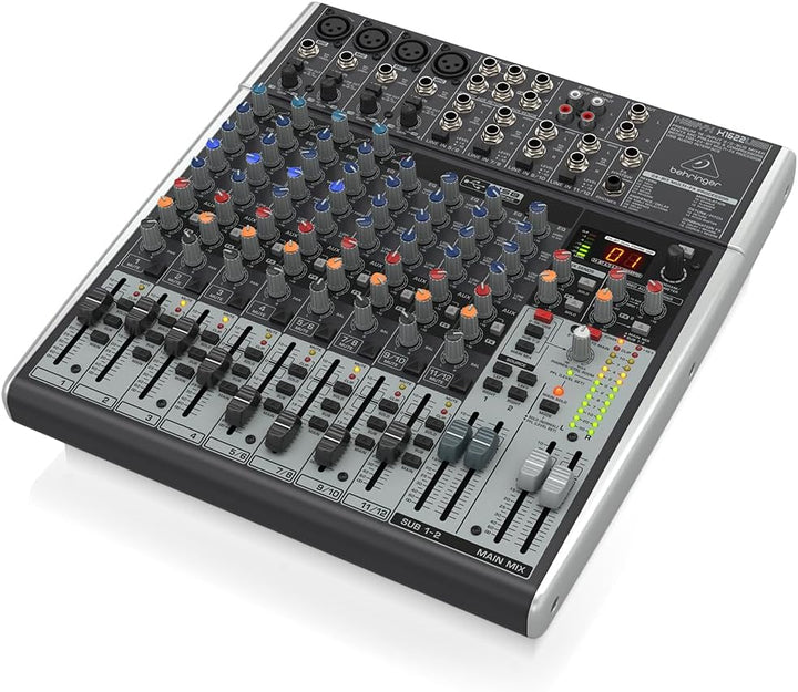 Behringer XENYX X1622USB Premium 16-Input 2/2-Bus Mixer mit XENYX Mic Preamps und Compressors, Briti