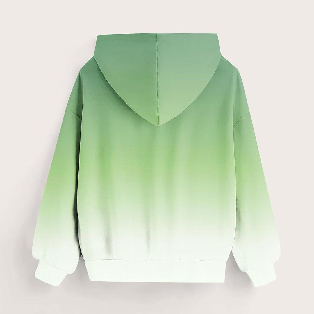 Hoodie Mädchen Oversize Kapuzenpullover Farbverlauf Mode Sweatshirt Casual Pullover mit Kapuze Tasch