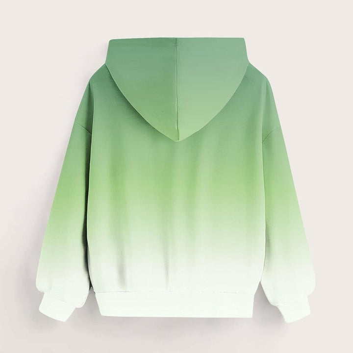 Hoodie Mädchen Oversize Kapuzenpullover Farbverlauf Mode Sweatshirt Casual Pullover mit Kapuze Tasch