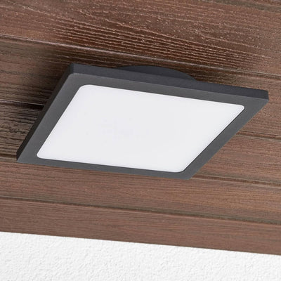 Lucande LED Deckenleuchten 'Mabella' (Modern) in Schwarz aus Aluminium (1 flammig,) - Aussenleuchte