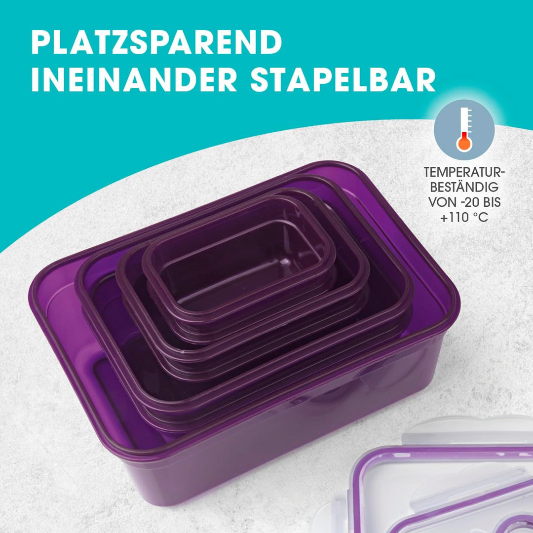 GOURMETmaxx Frischhaltedosen klick-it 72er Set | Spülmaschinen- Mikrowellen- Gefrierschrankgeeignet