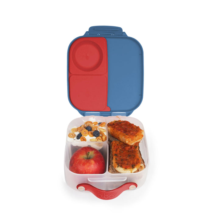 b.box Mini Brotdose für Kinder mit Fächern | Bento Box, 3 Fächer (2 Auslaufsicher) | Lunchbox für Ge