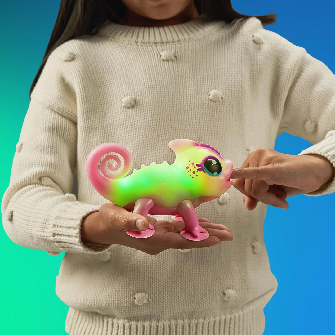 Little Live Pets Chamäleon Nova, leuchtendes, interaktives Chamäleon mit Farbwechselfunktionen, über