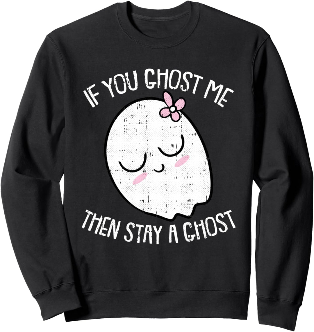 Geisterkostüm, faules Halloween-Kostüm, lustiges Geister-Dating, sarkastisch Sweatshirt