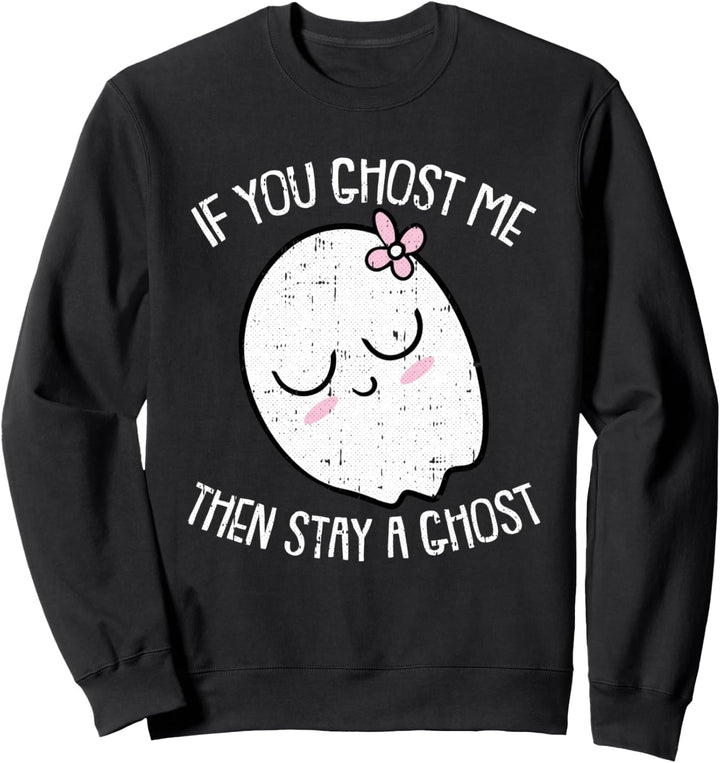 Geisterkostüm, faules Halloween-Kostüm, lustiges Geister-Dating, sarkastisch Sweatshirt