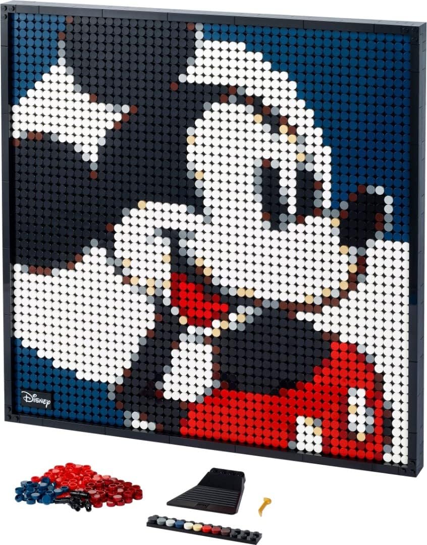 LEGO 31202 Art Disney's Mickey Mouse Set, Poster, Wanddekoration, Dekorationsideen, Geschenkidee für