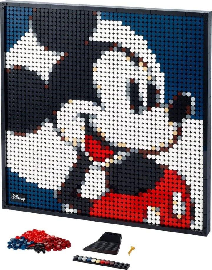 LEGO 31202 Art Disney's Mickey Mouse Set, Poster, Wanddekoration, Dekorationsideen, Geschenkidee für