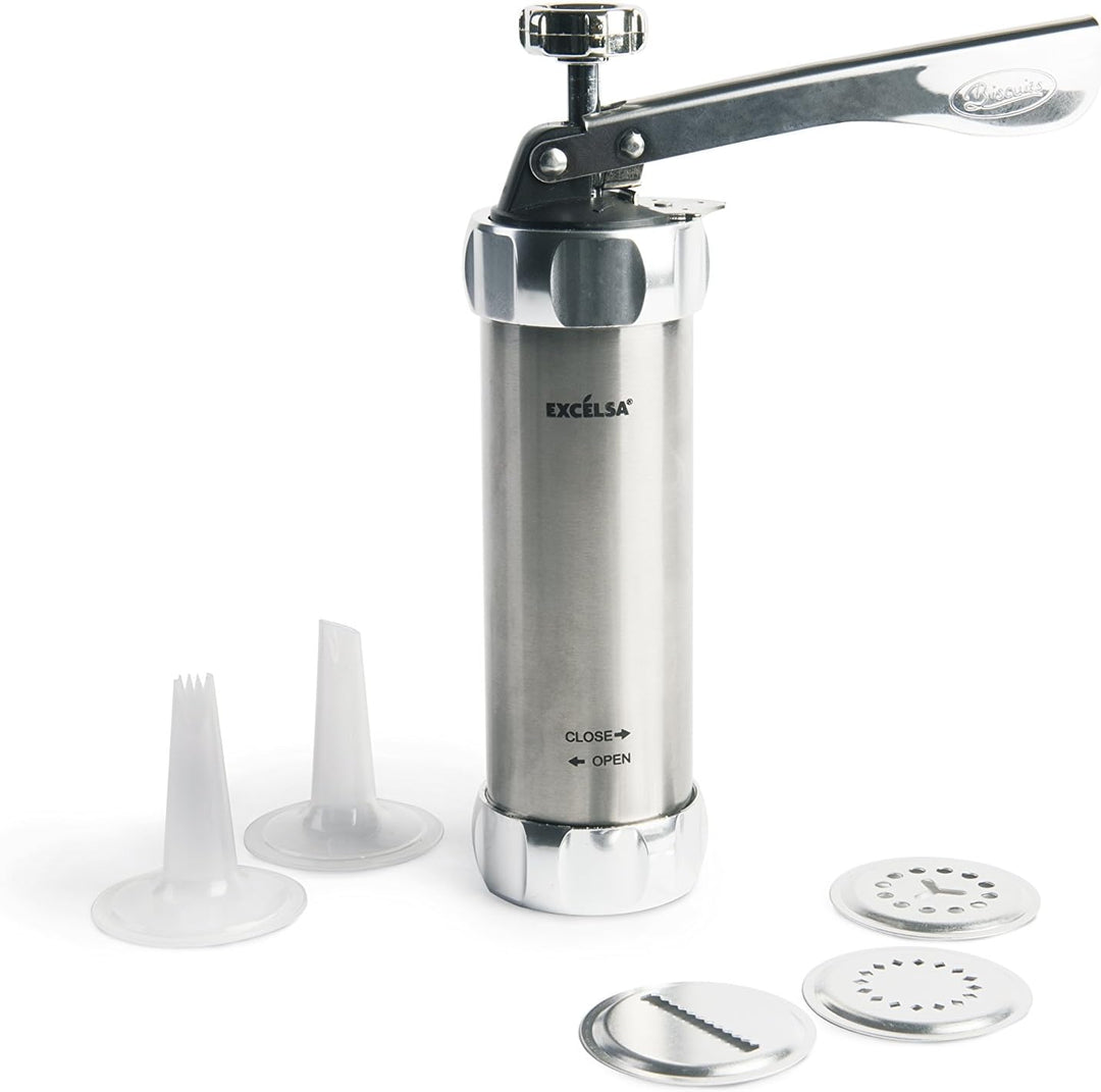 Excelsa Biscuits Maschine für Kekse, Edelstahl, Silber