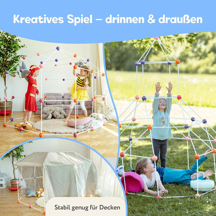 Konstruktionsspielzeug DIY Höhle Bauen Kinder Set BAU Spielzeug Höhlenbauset Creative Fort Decke Bud