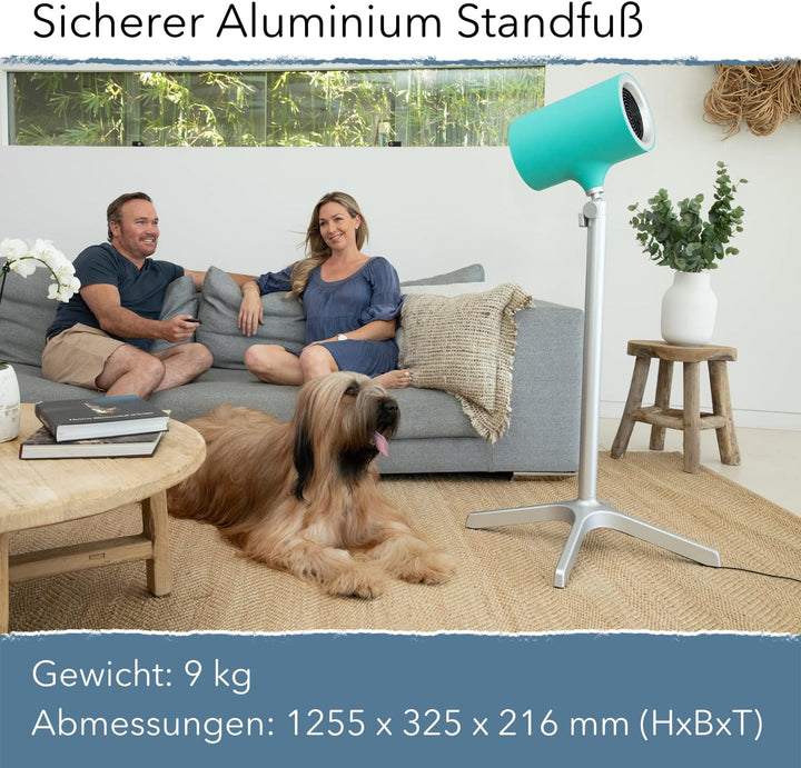 Everdure JET Ventilator inkl. Fernbedienung Farbe Blau I Standventilator mit patentierter Jet-Air Te