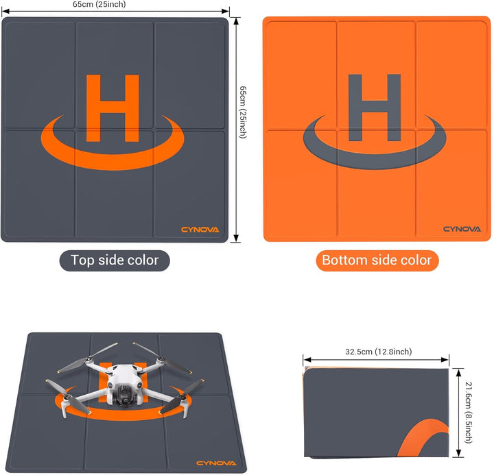 CYNOVA Drohnen Landeplatz,65cm Universal Drohne Landeplatz Faltbar Landeplattform für Dji Mini 4K/Dj