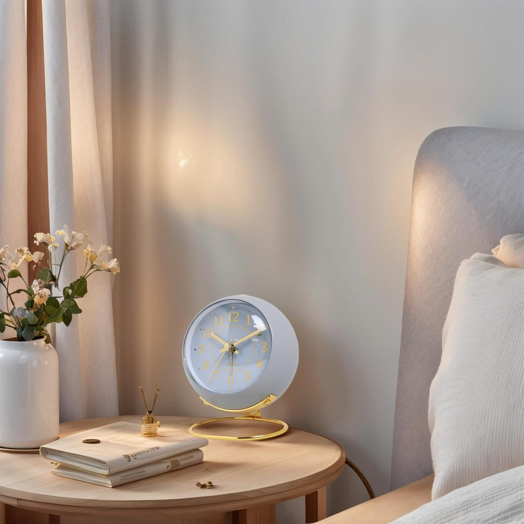 Lancoon Analogwecker Batteriebetrieben Für Reisen Schlafzimmer Regal Nachttisch Wohnzimmer Retro Des