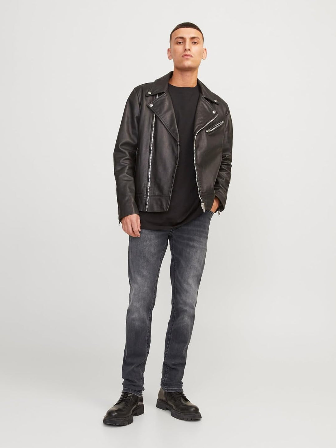 JACK &amp; JONES Male Slim Fit Jeans JJIGLENN JJICON JJ 257 50SPS NOOS Slim Fit Jeans | Knitted Pullover