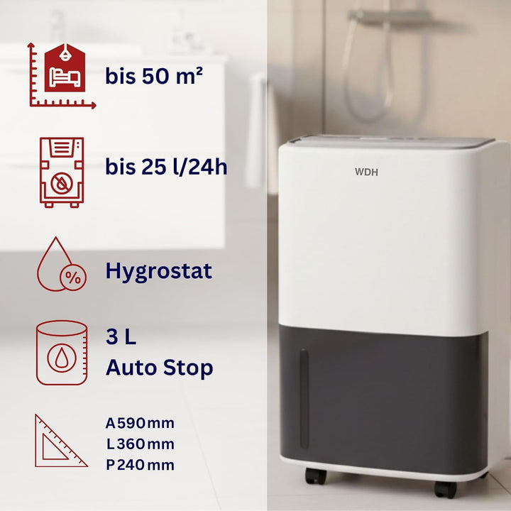 Aktobis Luftentfeuchter, Bautrockner WDH-725DG (bis 25 L/T + Display)