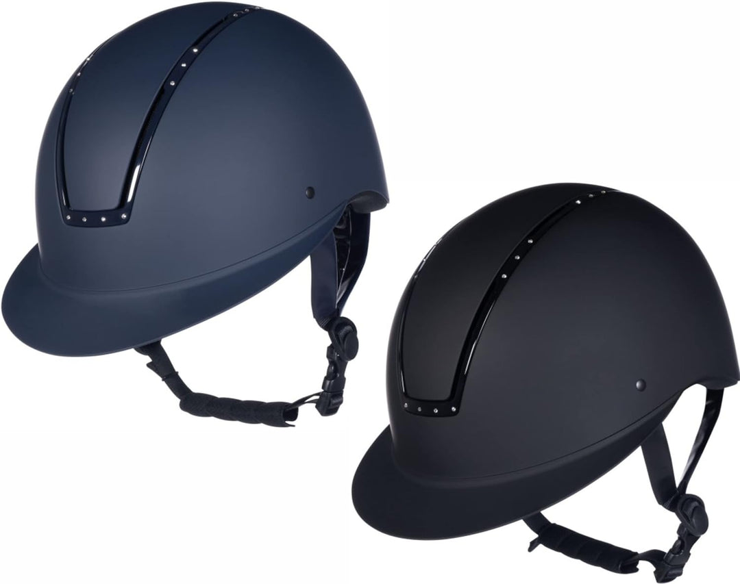 HKM Unisex ? Erwachsene Shield Diamond Reithelme, Dunkelblau, S