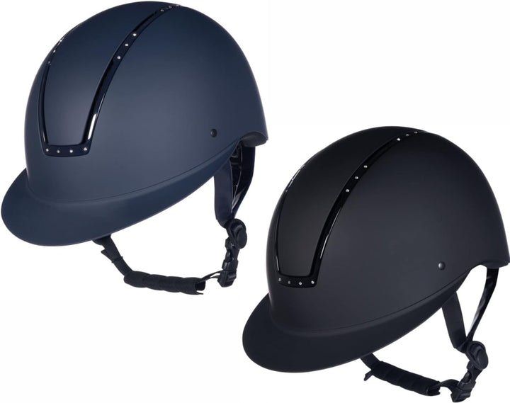 HKM Unisex ? Erwachsene Shield Diamond Reithelme, Dunkelblau, S