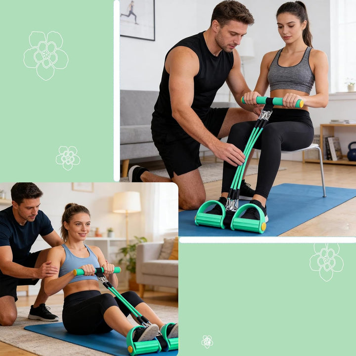 Sit-Up Trainingsgeräte, Pedalwiderstandsgerät, Elastische Zugseil Multifunktions Leg Exerciser, Expa