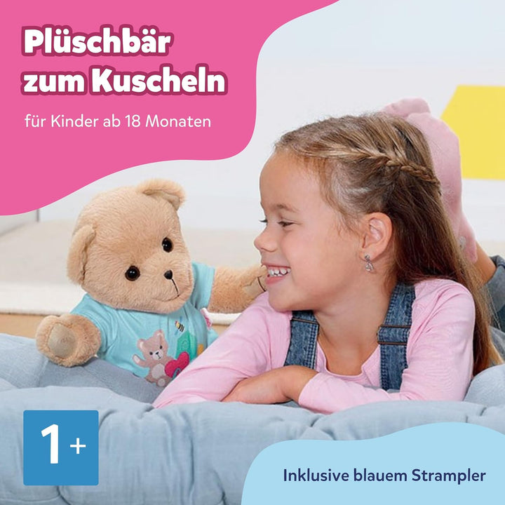 BABY born Bär,Teddy Kuscheltier mit blauem Strampler und beweglichen Armen und Beinen, 835593 Zapf C