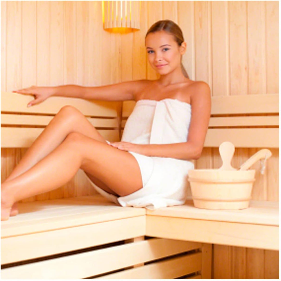 Sport-Tec Sauna Starter-Set 9-TLG., Aufgusskübel + Schöpfkelle + 6 versch. Saunadüfte á 50 ml