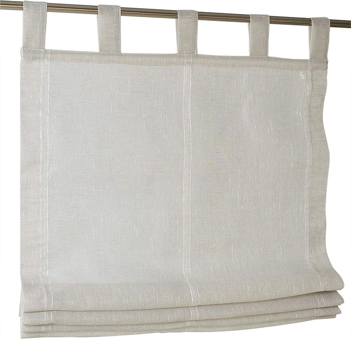 Raffrollo Schlaufenrollo Brondby Taupe halbtransparent Breite 120 cm x Höhe 145 cm B120 x H145 cm Ta