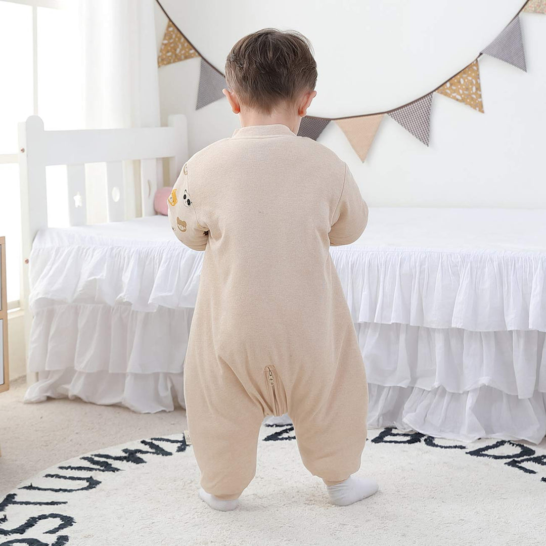 Baby Schlafsack mit Beinen Warm gefüttert winter kinder schlafsack abnehmbaren Ärmeln，Junge Mädchen