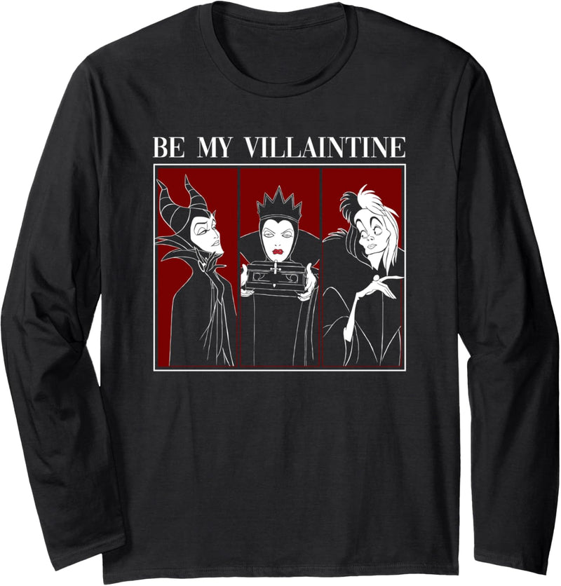 Disney Villains Valentinstag Be My Villaintine Panels Langarmshirt