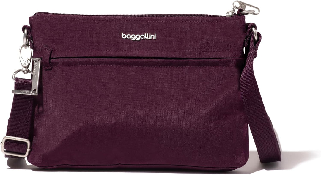 Baggallini Damen Diebstahlsicherung Securtex Anti-Diebstahl-Memento Crossbody-Tasche Mulberry, Mulbe